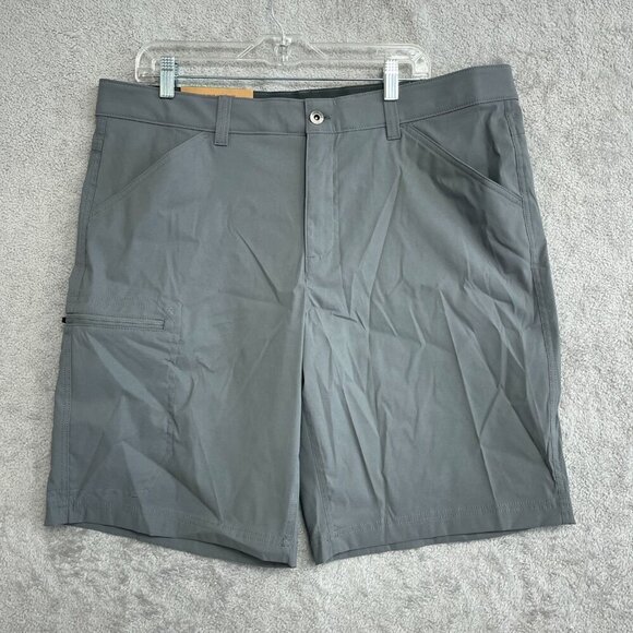 NEW Eddie Bauer Men's Size 38 Rainier 10" Tech Shorts Gray Outdoor Cargo - Picture 2 of 6